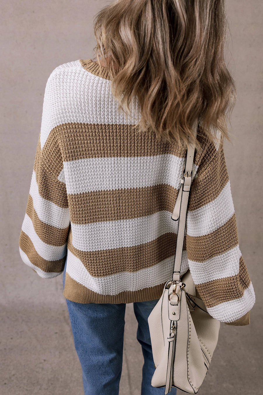 Threaded Pear |Arabella Striped Side Slit Sweater