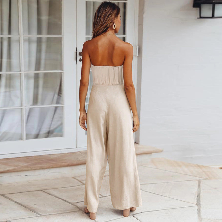 Sweetkarma | Hollow Out Daily Halter Strapless Jumpsuit