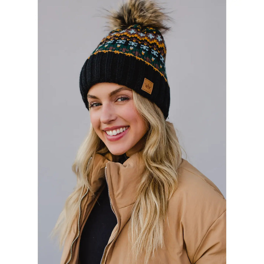 Panache Apparel | Patterned Pom Hat