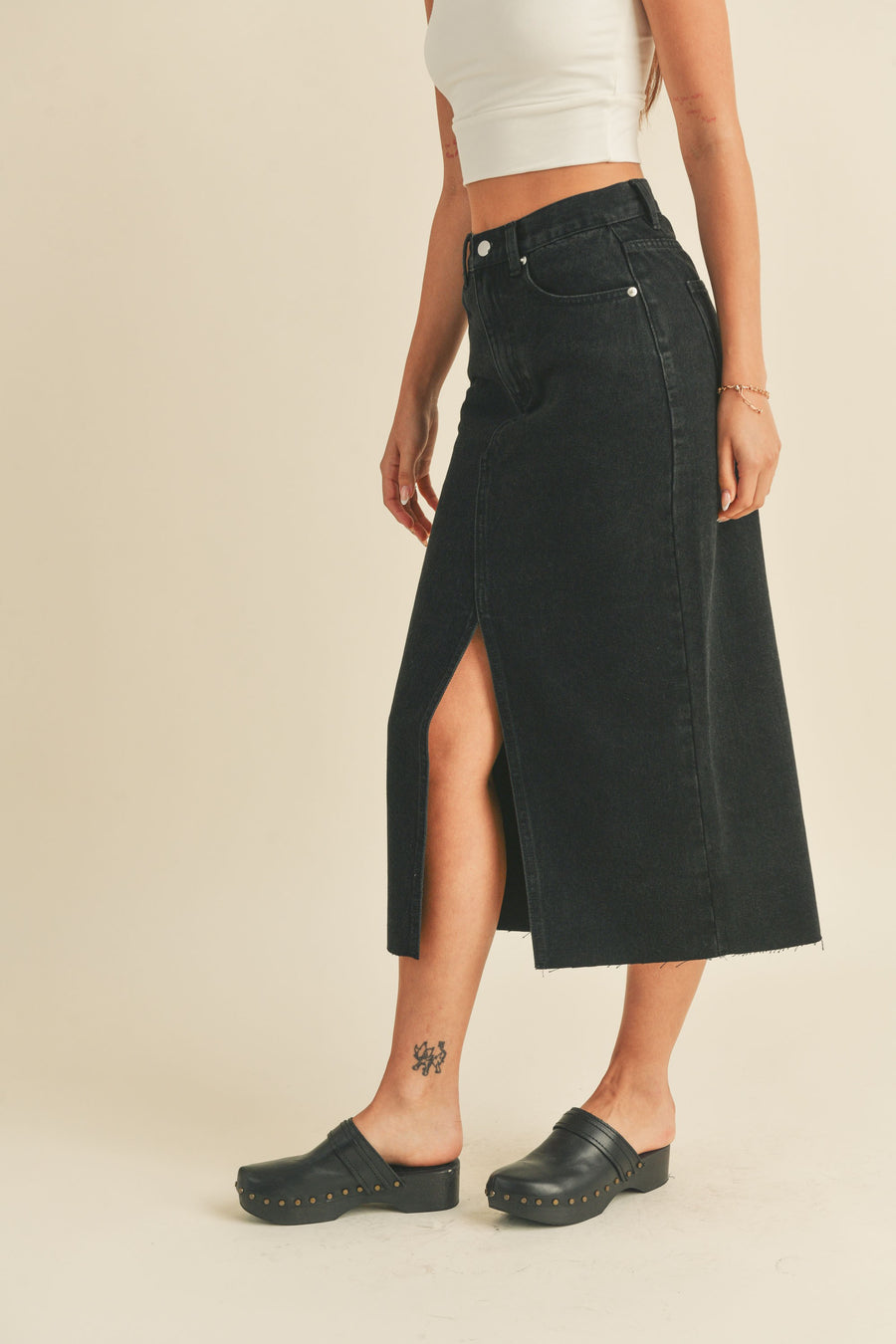 Trend Notes | Washed Denim Skirt