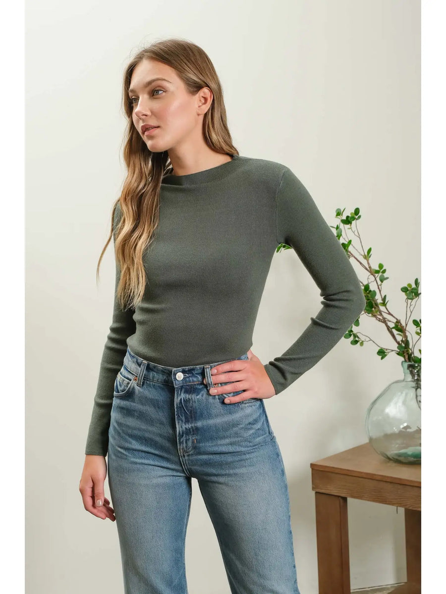 The Workshop | Seamless Mock Neck Top