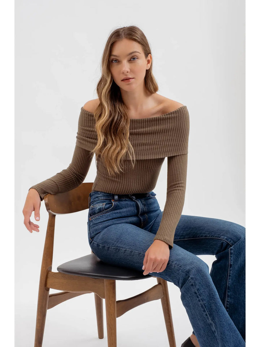 The Workshop | Off The Shoulder Knit Top