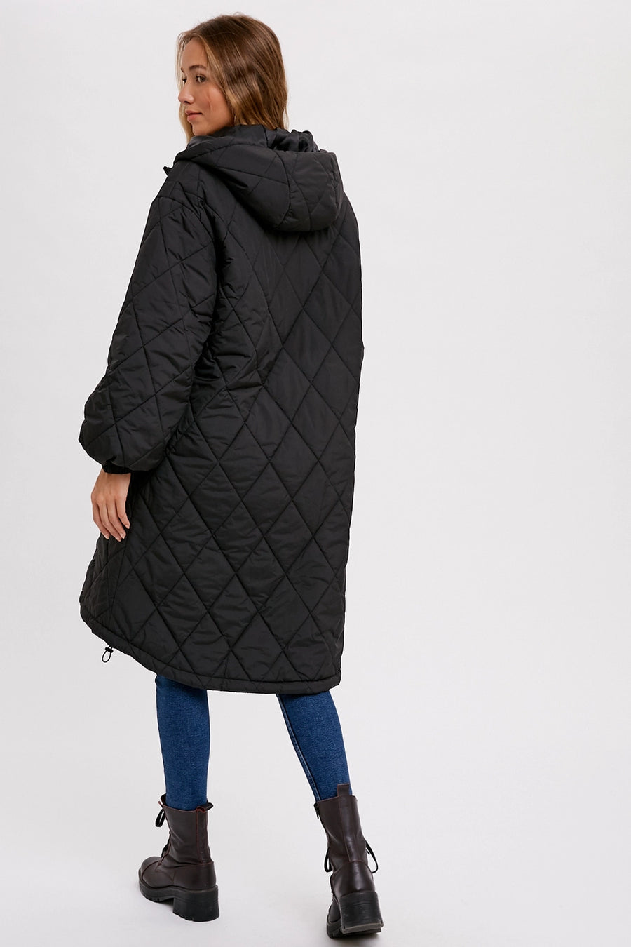 Blueivy | Longline Quilted Puffer Jacket