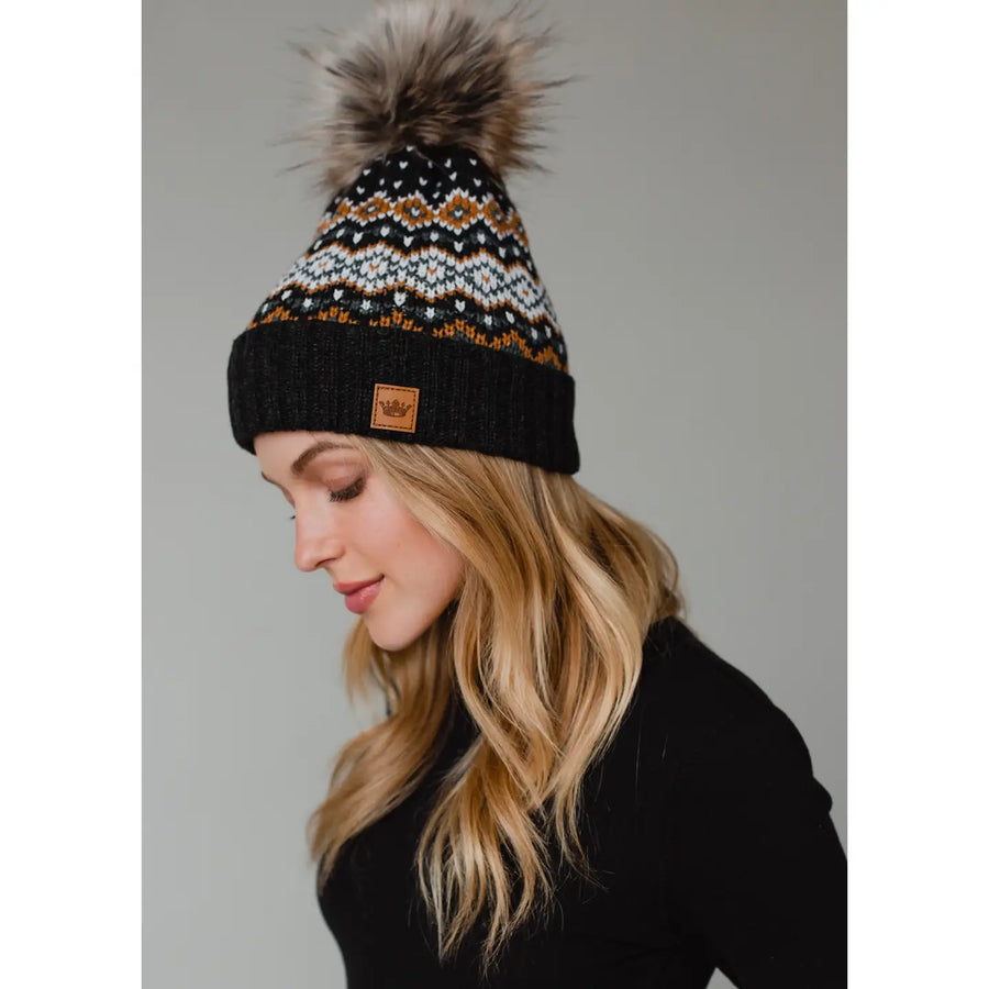 Panache Apparel | Patterned Pom Hat