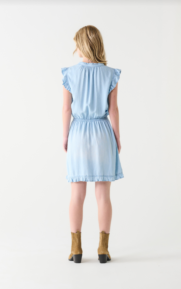 Dex | Ruffle Trim Mini Dress
