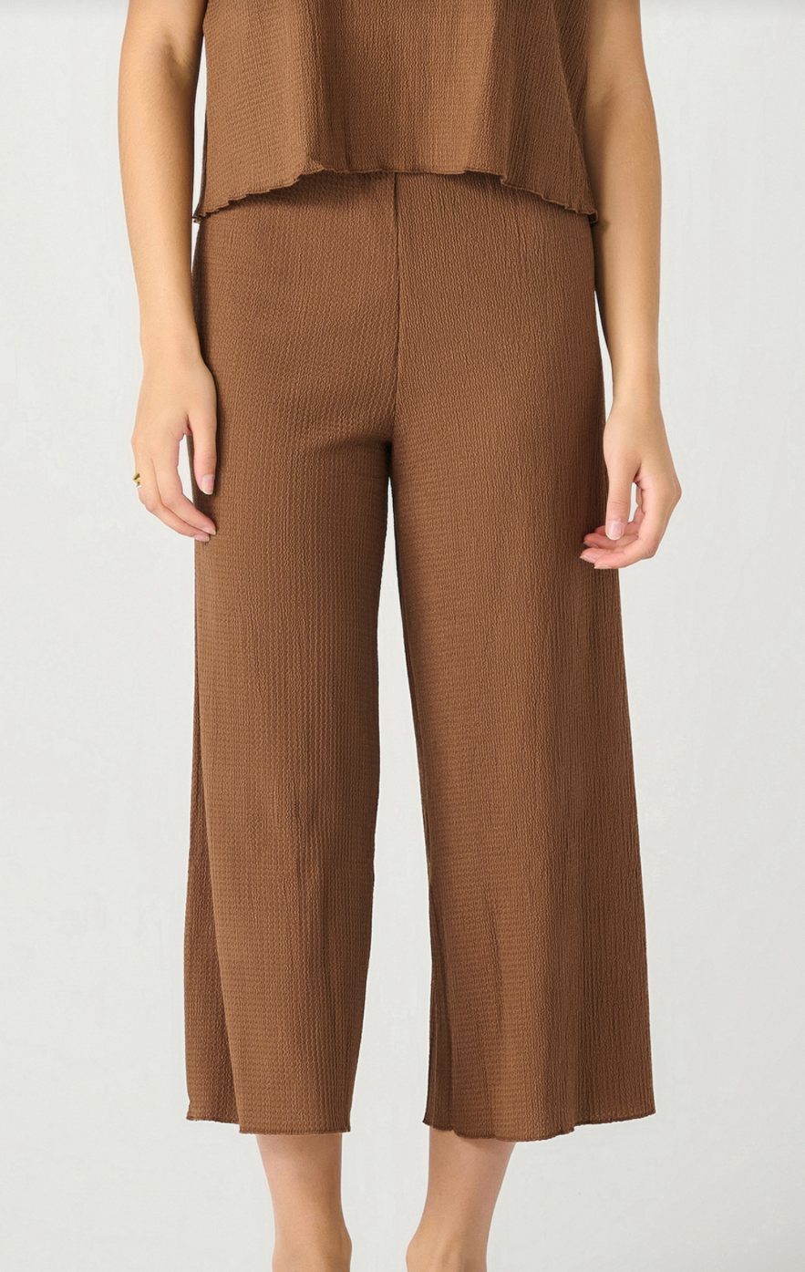 Dex | Pull On Textured Culotte Pant