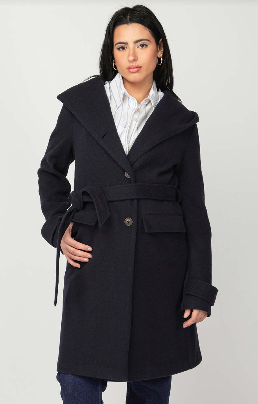 Black Tape | Hooded Trench Coat