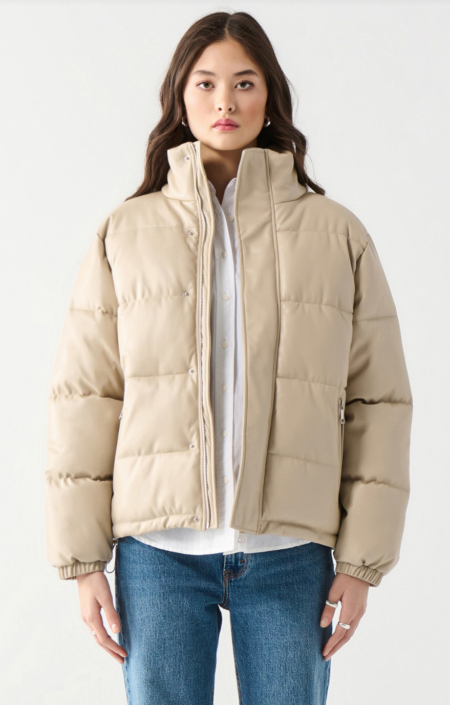 Dex | Faux Leather Puffer