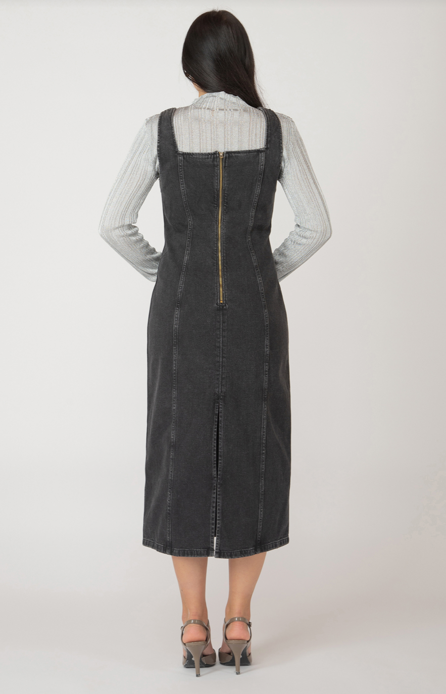 Dex | Panelled Denim Midi Dress