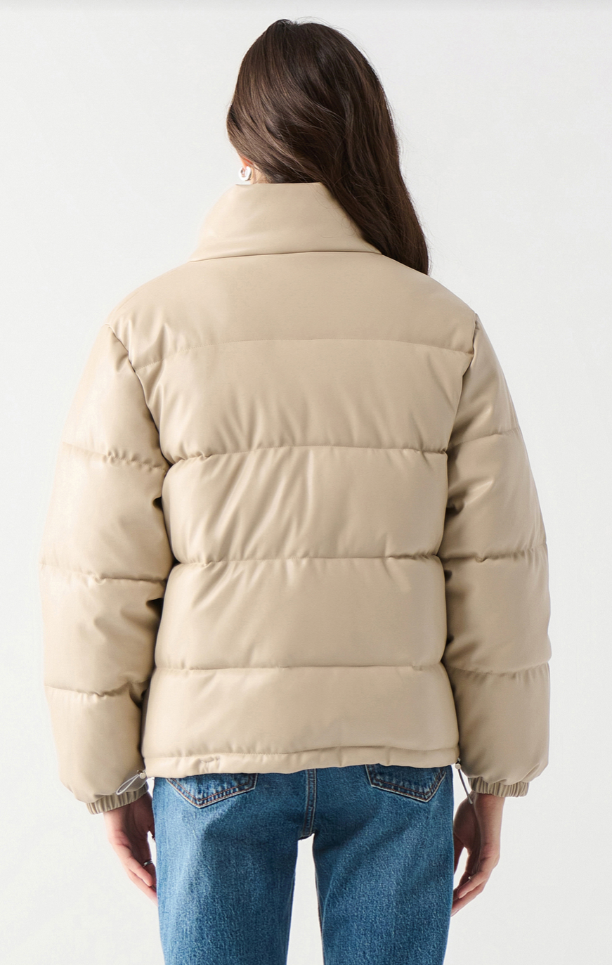 Dex | Faux Leather Puffer