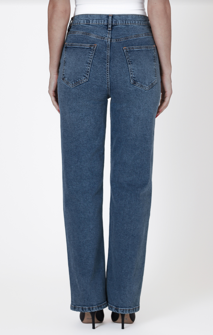 Dex | Frayed Hem Straight Leg Jean