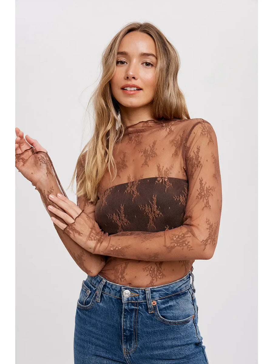 Trend Notes | Floral Lace Mesh Top