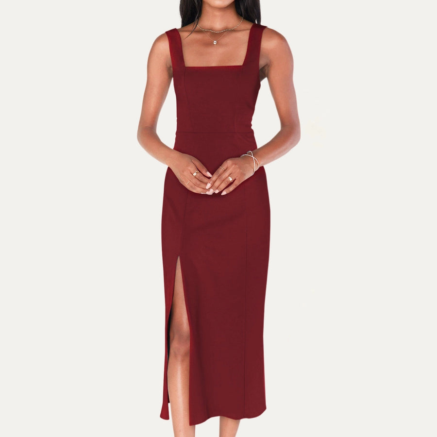 Trend Notes | Square Neck Midi Dress