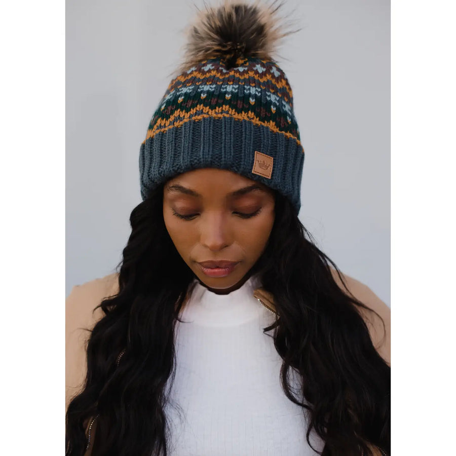 Panache Apparel | Patterned Pom Hat