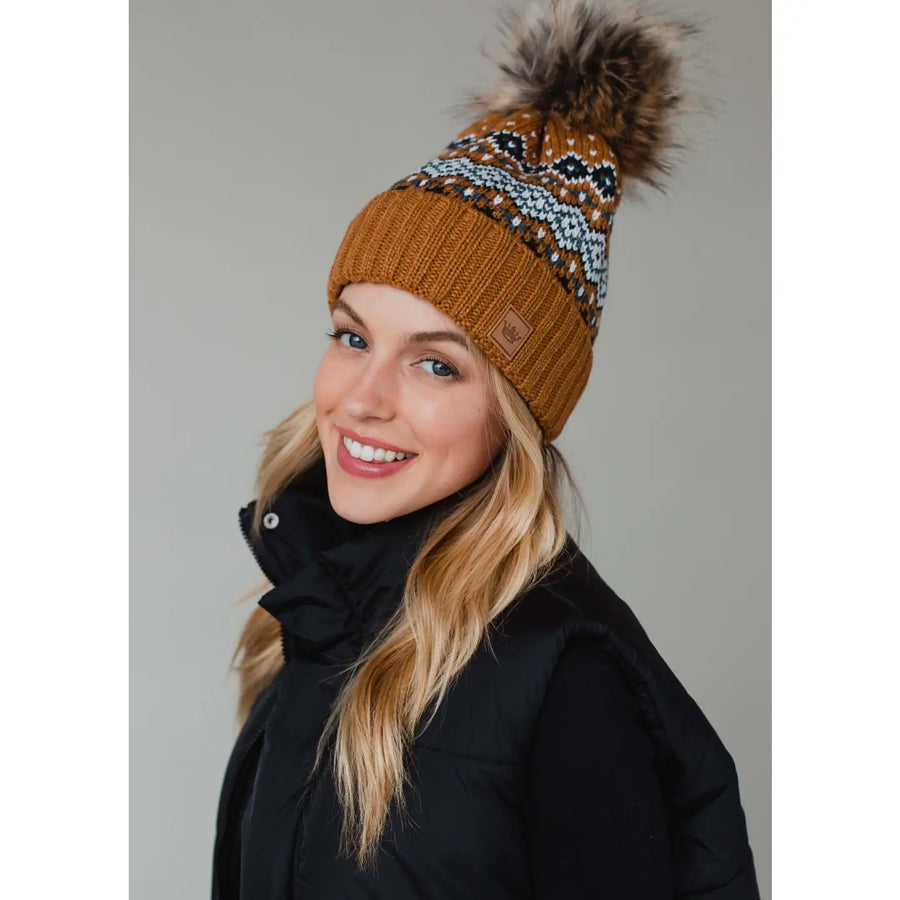 Panache Apparel | Patterned Pom Hat