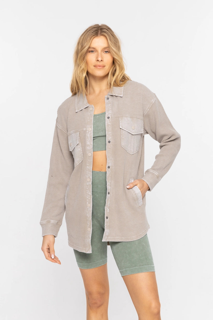 Mono B | Waffle Knit Washed Jacket