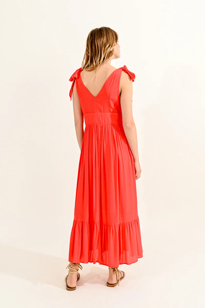 Molly Bracken | Long Dress with Knotted Straps